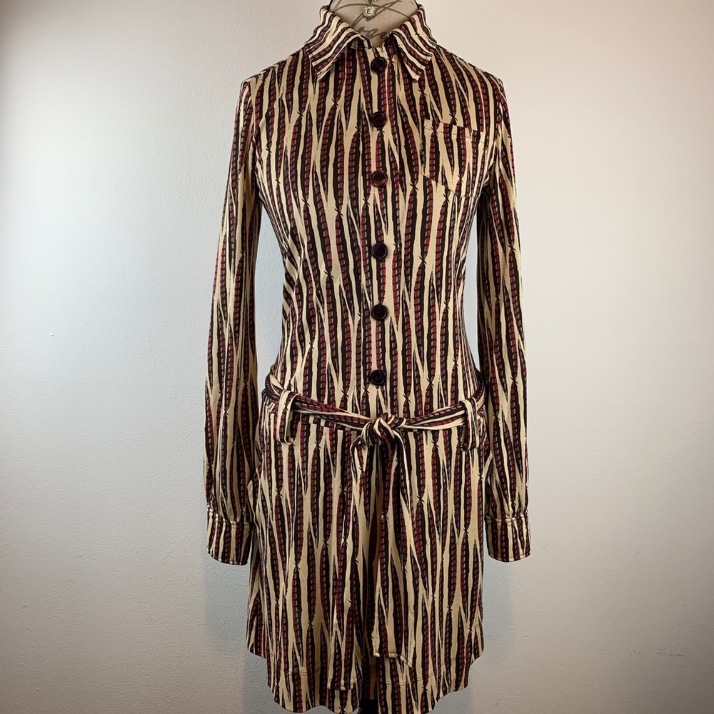 Diane Von Furstenberg Long Sleeve Mini Dress